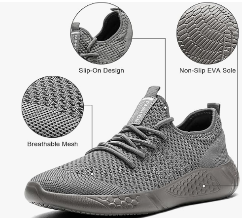 Running Shoes for Men Tennis Mens Sneakers Gym Workout Lightweight Walking Casual Athletic Slip On Shoes